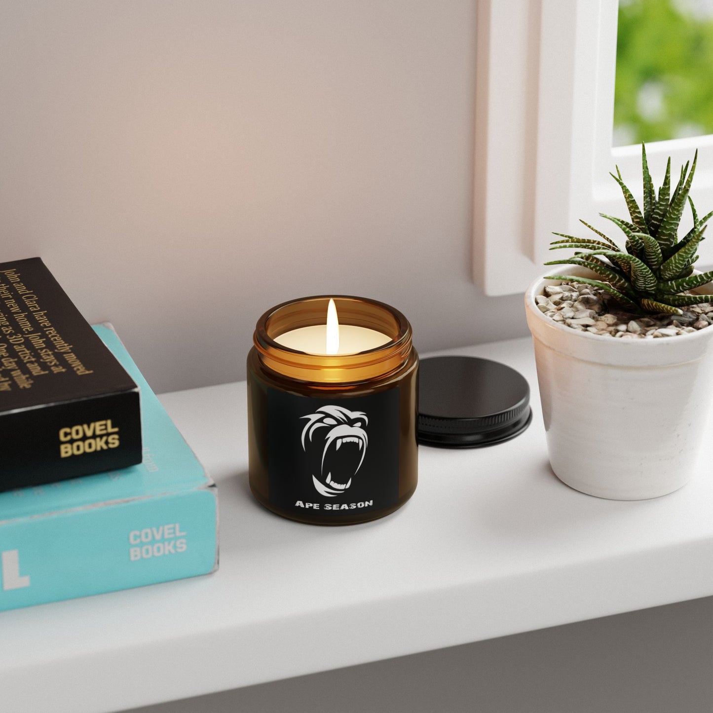 Scented Soy Candle (Multi-Size, Amber Jar)