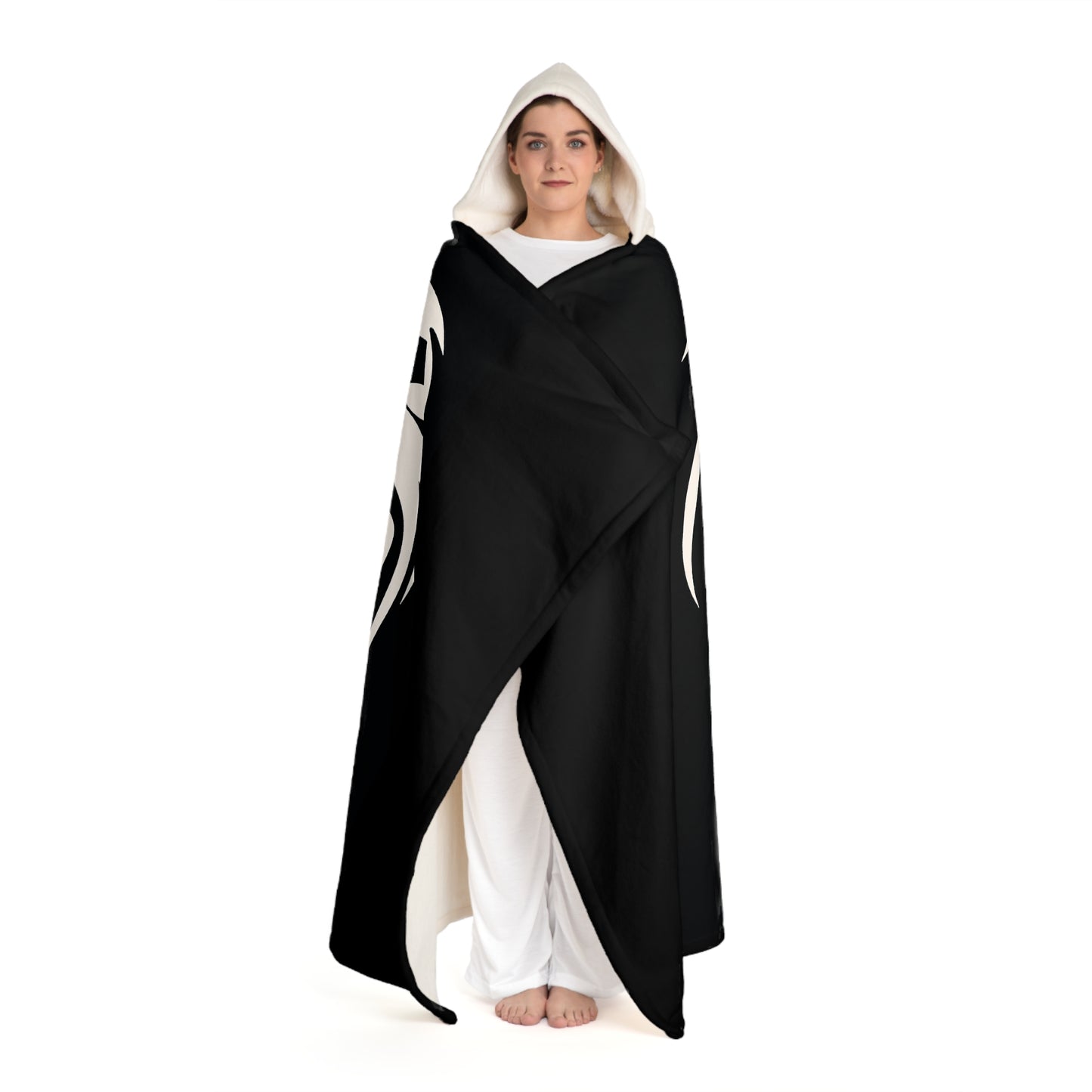 Hooded Sherpa Fleece Blanket