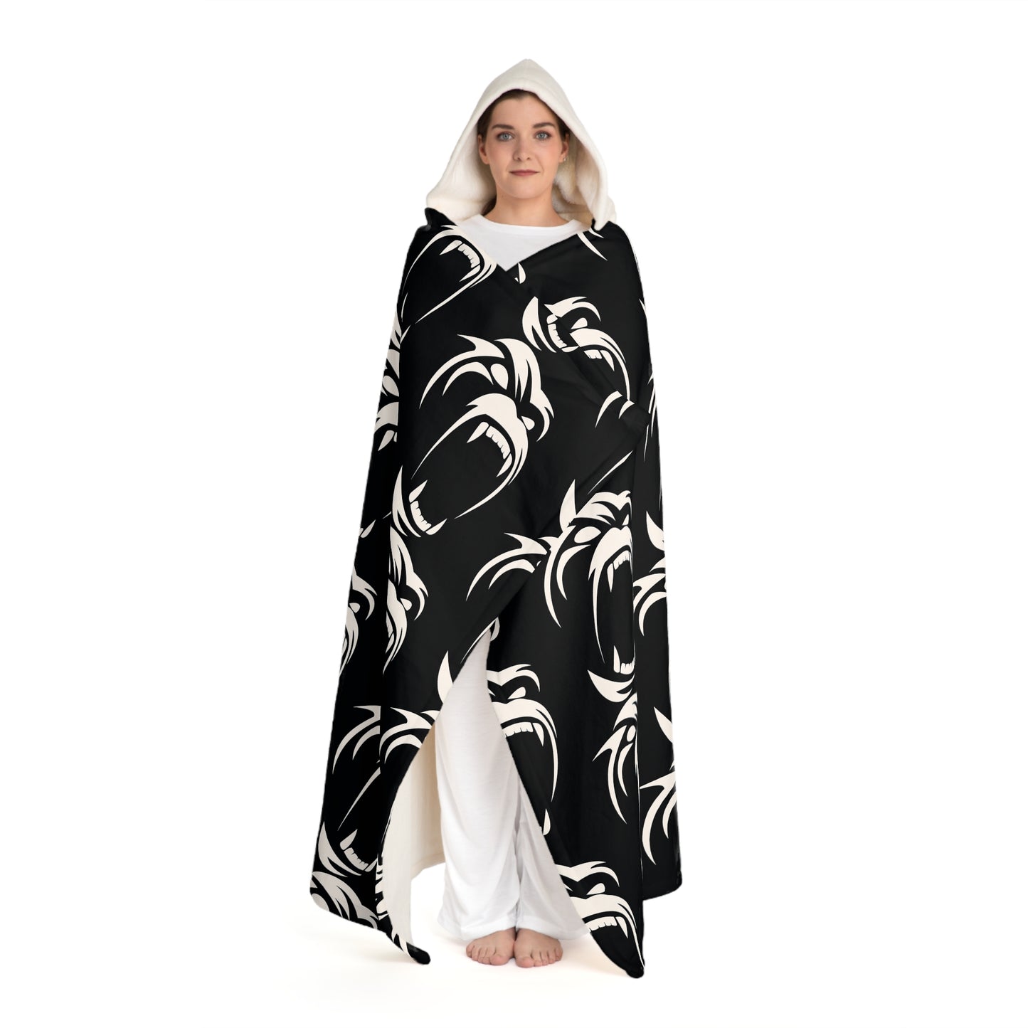 Hooded Sherpa Fleece Blanket