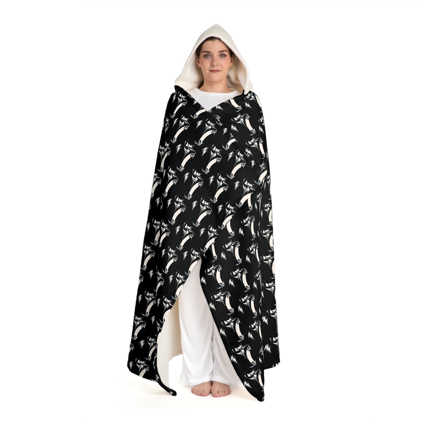 Hooded Sherpa Fleece Blanket